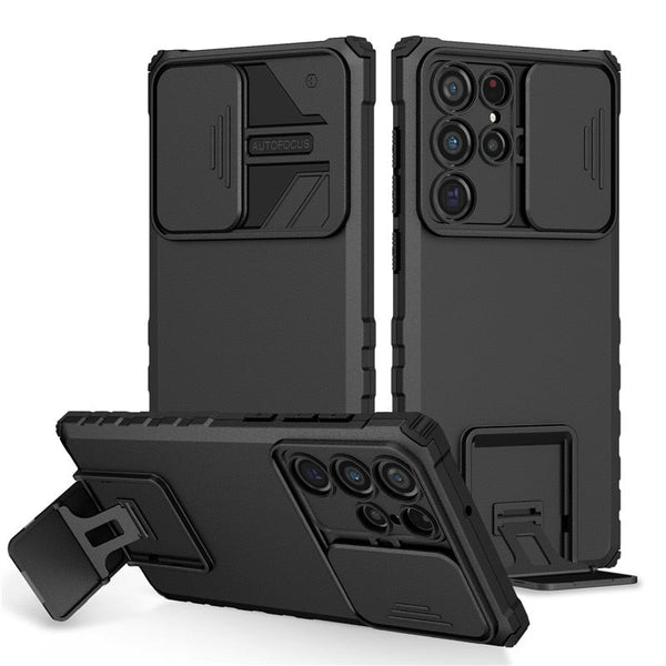 Case Para Samsung Armadura Anti Impacto com Suporte e Proteção de Câmera